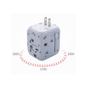 WorldWide Universal Outlet Travel Adapter UK EU US AU Multi Plug Charger W 2USB