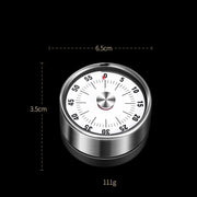 Kitchen Mechanical Timer Cooking Magnetic Rotating Stainless Steel Countdown