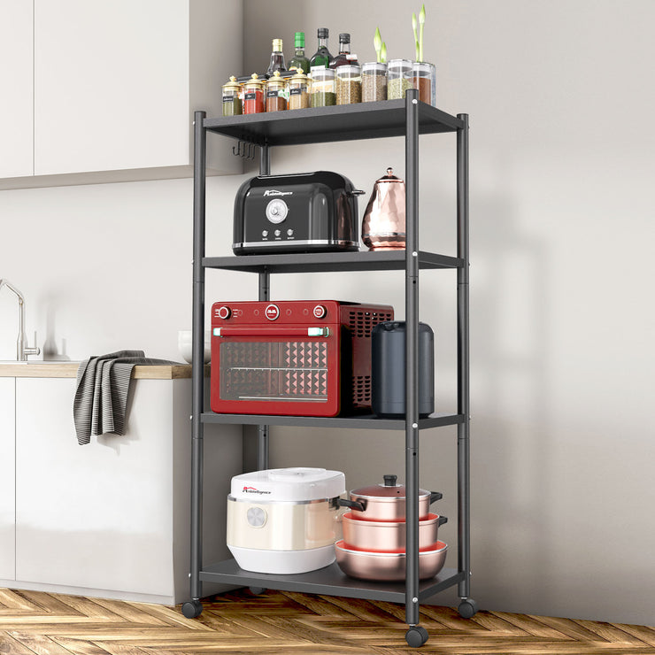 Ambitelligence Kitchen Bakers Rack, Heavy Duty Bakers Rack 4-Tier Free Standing Kitchen Storage Shelf Rack