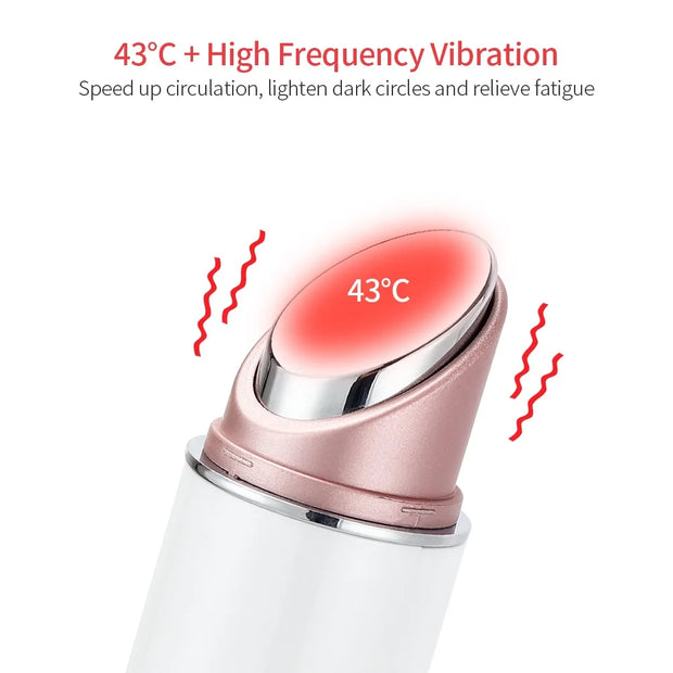 Mini EMS Eye Massager ION Heat Eye Facial Lifting Massager Anti Wrinkle LED Light Photon Therapy Skin Rejuvenation Beauty Device