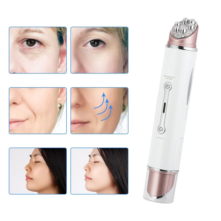 Mini EMS Eye Massager ION Heat Eye Facial Lifting Massager Anti Wrinkle LED Light Photon Therapy Skin Rejuvenation Beauty Device