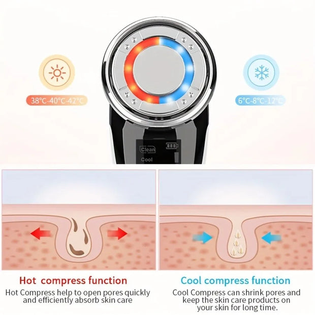 Facial Mesotherapy Electroporation LED Photon Skin Care Face Lifting Tighten Wrinkle Removal Eye Care RF Skin Tightening Machine