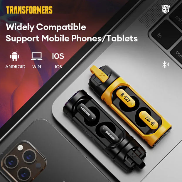 TRANSFORMERS TF-T11 Bluetooth True Wireless Gaming Earphones Long Endurance Noise Reduction Low Latency Headphones Music Earbuds