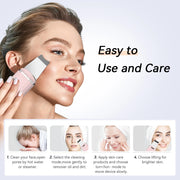 ANLAN Ultrasonic Skin Scrubber Deep Cleaning Limpieza Facial Pore Spatula EMS Face Lifting Ultrasonic Peeling Skin Care Tool