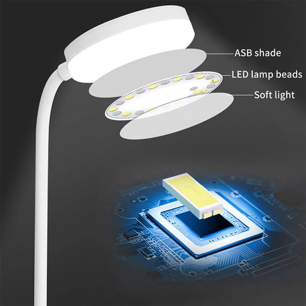 LED Desk Lamp 3 Levels Dimmable USB Rechargeable Battery Powered Portable Touch Table Light Eye Protection For Bedroom Bedside