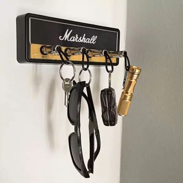 Key Holder,Wall Mounting Guitar Amp Key Hooks For Musician Lovers, JCM800 Keychain Including 4 Pieces Key Ring.